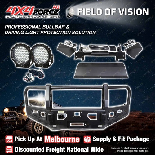 Premium Armor 3 Loop Bumper Bullbar Drive Lights for Mitsubishi Triton MV MEL