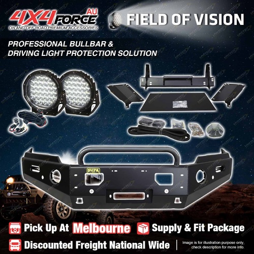 4X4FORCE Safari Shield U Loop Bullbar Drive Lights for Mazda BT-50 20-25 MEL