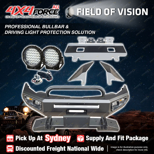 Safari Shield U Loop Bumper Bullbar Lights for Mitsubishi Triton MQ 15-18 SYD