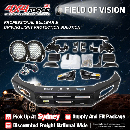 Ultimate Guard No Loop Bumper Bullbar Lights for Mitsubishi Pajero V97 06-16 SYD