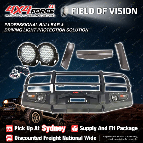 Premium Armor 3 Loop Bullbar Lights Guard Plate for Toyota Landcruiser 80 SYD