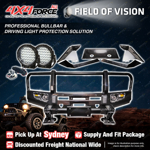 Premium Armor 3 Loop Bullbar Drive Lights for Toyota Landcruiser 200 07-15 SYD