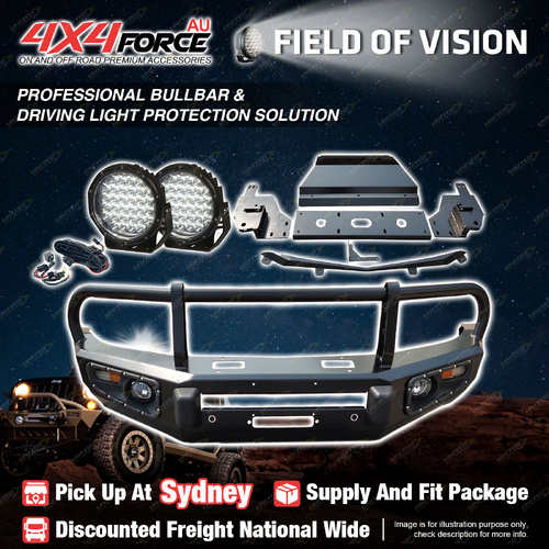 Premium Armor 3 Loop Bullbar Drive Lights for Mitsubishi Triton ML MN SYD Stock