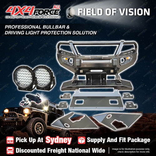 Premium Armor 3 Loop Bullbar Drive Lights for Mitsubishi Triton MR 19-20 SYD