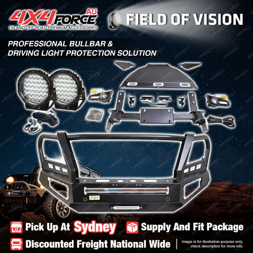 Premium Armor 3 Loop Bullbar Drive Lights for Nissan Navara NP300 D23 21+ SYD