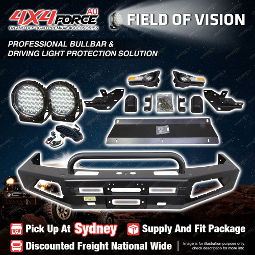 4X4FORCE Safari Shield U Loop Bumper Bullbar Light for Toyota Prado 90 95 SYD