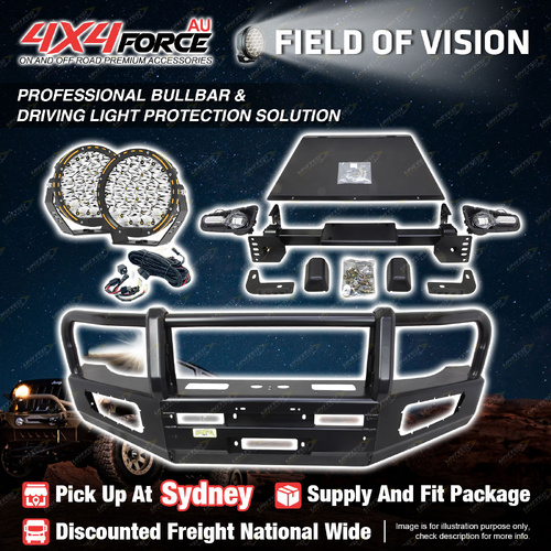 Premium Armor 3 Loop Bumper Bullbar & Drive Lights for Toyota FJ Cruiser SYD