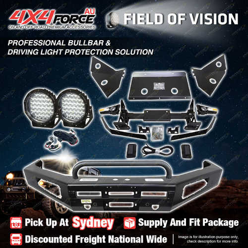 4X4FORCE Safari Shield U Loop Bullbar Lights for Toyota Landcruiser 200 Ser SYD