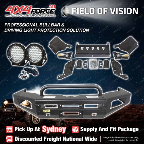 4X4FORCE Safari Shield U Loop Bullbar Lights for Nissan Patrol Y61 GU 05-On SYD