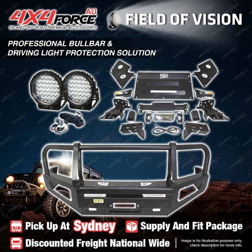Premium Armor 3 Loop Bullbar Lights for Nissan Navara D40 Spain 11-On SYD