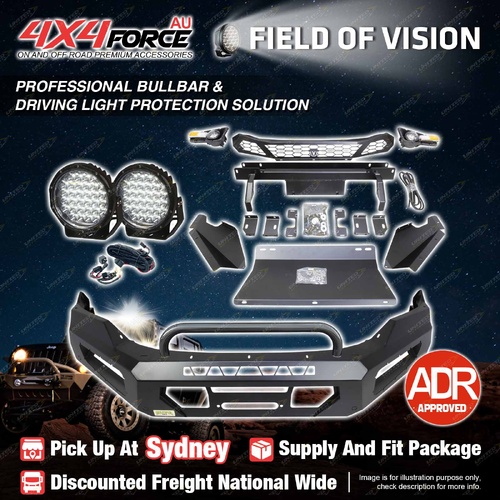 4X4FORCE Safari Shield U Loop Bullbar Lights for Isuzu D-max 21-23 SYD