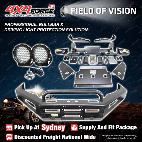 4X4FORCE Safari Shield U Loop Bullbar Lights for Toyota Hilux Rocoo 19-20 SYD