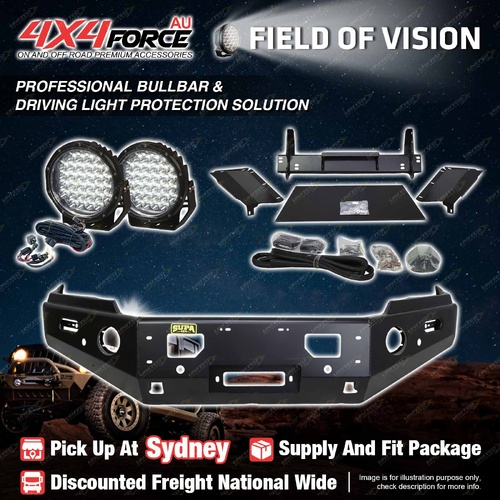 4X4FORCE Ultimate Guard No Loop Bumper Bullbar Lights for Mazda BT-50 20-25 SYD