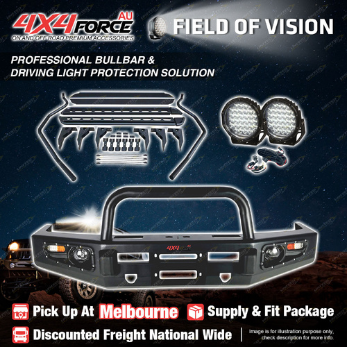 Safari Shield U Loop Bullbar Light Side Step for Toyota Landcruiser 79 Dual MEL