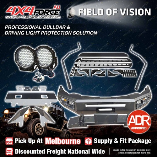 Ultimate Guard No Loop Bullbar Lights Side Steps for Mitsubishi Triton MQ MEL