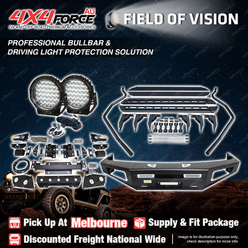 Ultimate Guard No Loop Bullbar Lights Side Steps for Nissan Navara D40 06-11 MEL