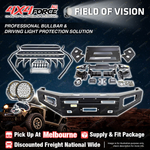 Ultimate Guard No Loop Bullbar Lights Side Steps for Nissan Navara D40 11-On MEL