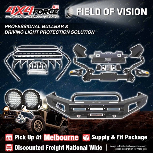 Safari Shield Bullbar Lights Side Steps for Toyota Landcruiser 200 16-21 MEL