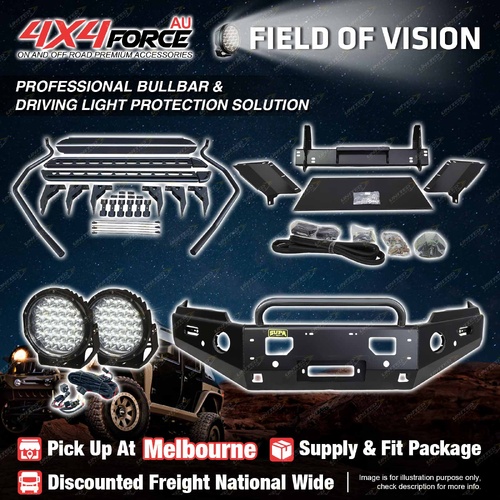 Safari Shield U Loop Bullbar Lights Side Steps for Mazda BT-50 20-25 MEL