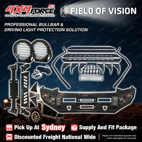 Ultimate Guard No Loop Bullbar Lights Side Steps for Isuzu D-Max 18-20 SYD