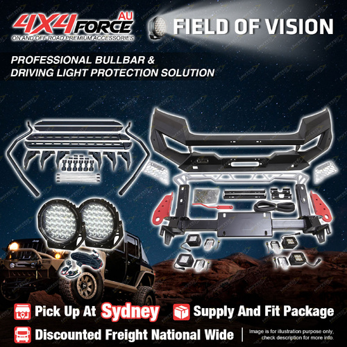 Ultimate Guard Bullbar Lights Side Steps for Nissan Navara NP300 D23 21+ SYD