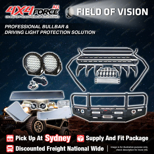 Armor 3 Loop Bullbar Lights Side Steps for Toyota Landcruiser LC200 17-On SYD