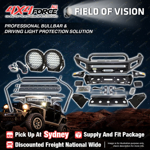 Safari Shield U Loop Bullbar Lights Side Steps for Volkswagen Amarok 10-21 SYD