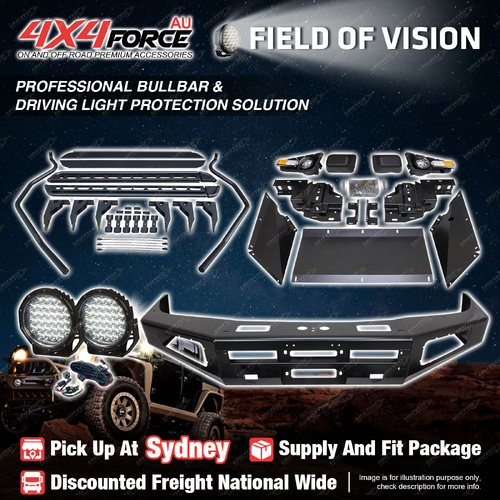 Ultimate Guard No Loop Bullbar Lights Side Steps for Toyota Landcruiser 100 SYD