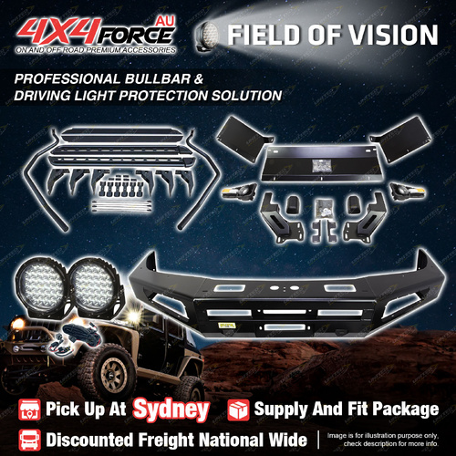 Ultimate Guard No Loop Bullbar Lights Side Steps for Toyota Landcruiser 105 SYD