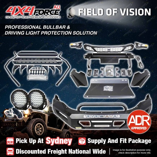 Safari Shield U Loop Bullbar Lights Side Steps for Isuzu D-max 21-23 SYD