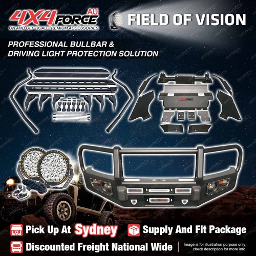 Armor Bullbar Skid Plate LOOP lights Side Steps for Toyota Hilux Revo SYD Stock