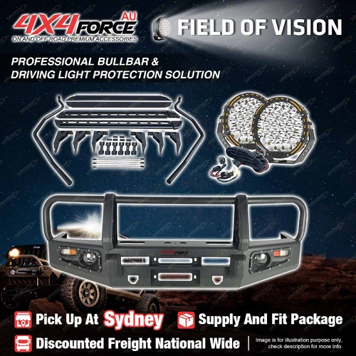 Armor Bullbar 3 LOOP light Side Steps for Toyota Landcruiser 79 Dual 07-16 SYD