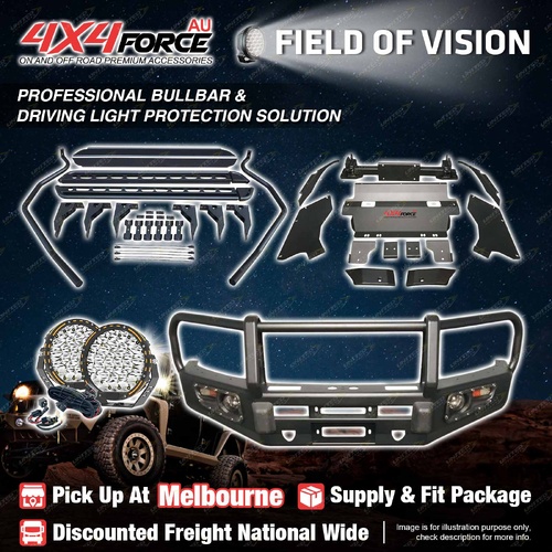 Armor Bullbar Skid Plate LOOP lights Side Steps for Toyota Hilux Revo MEL Stock