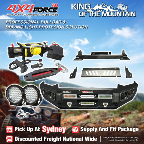 Ultimate Guard Bullbar No Loop Skid Plate Light Winch for Isuzu D-MAX 12-16 SYD