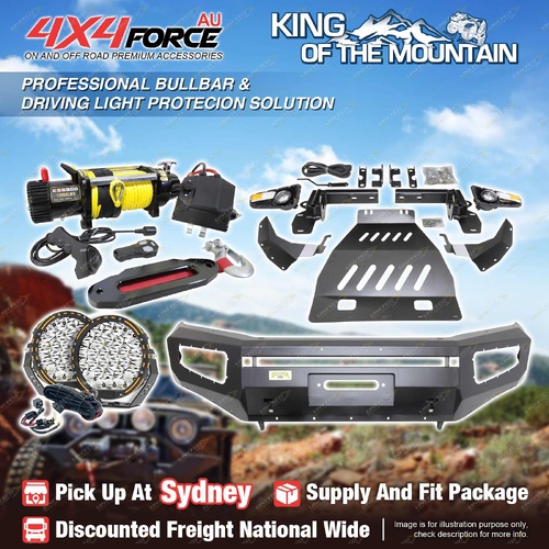 Performance Bullbar Skid Plate light Winch for Nissan Navara NP300 D23 SYD Stock
