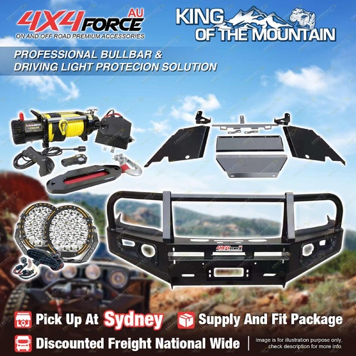 Armor Bullbar Skid Plate LOOP light Winch for Toyota Hilux Vigo 12-15 SYD Stock
