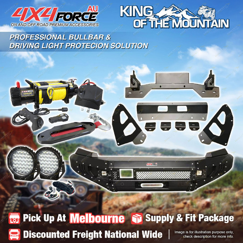 Safari Shield Bullbar Skid Plate light Winch for Ford Ranger PX T7 MEL Stock