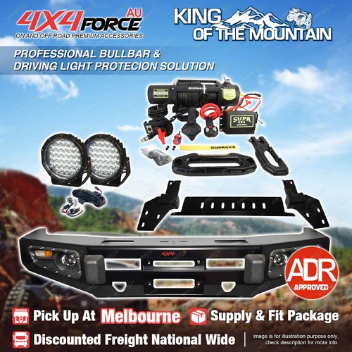 Ultimate Guard Bullbar No Loop Skid Plate Light Winch for Isuzu D-Max 18-20 MEL