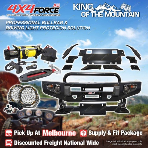 Safari Shield Bullbar U LOOP Guard Plate Light Winch for Toyota Hilux Revo MEL
