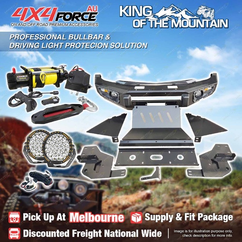 Ultimate Guard No Loop Bullbar Lights Winch for Mitsubishi Triton 06-14 MEL