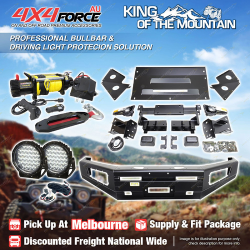 Ultimate Guard No Loop Bullbar Light Winch for Nissan Navara D40 Spain 11-On MEL