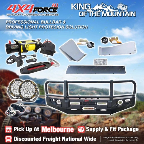 Premium Armor 3 Loop Bullbar Lights Winch for Toyota Landcruiser LC200 17-On MEL