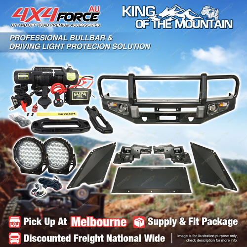 Premium Armor 3 Loop Bullbar Lights Winch for Toyota Landcruiser 100 Series MEL