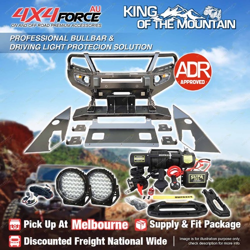 Premium Armor 3 Loop Bullbar Lights Winch for Mitsubishi Triton MR 19-20 MEL