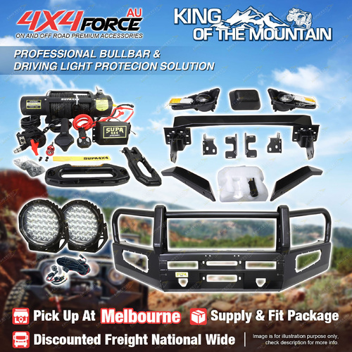 Premium Armor 3 Loop Bullbar Lights Winch for Mitsubishi Pajero V97 06-16 MEL