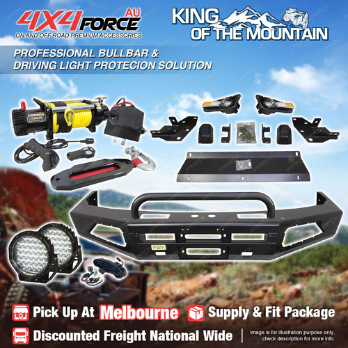 Safari Shield U Loop Bumper Bullbar Lights Winch for Toyota Prado 90 95 MEL