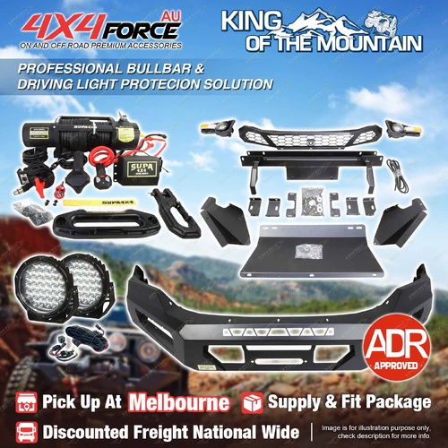 4X4FORCE Ultimate Guard No Loop Bullbar Light Winch for Isuzu D-max 21-23 MEL