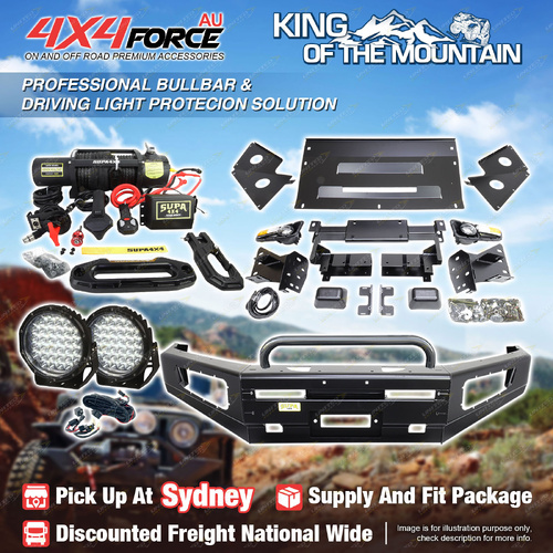 Safari Shield U Loop Bullbar Lights Winch for Nissan Navara D40 Spain 11-On SYD