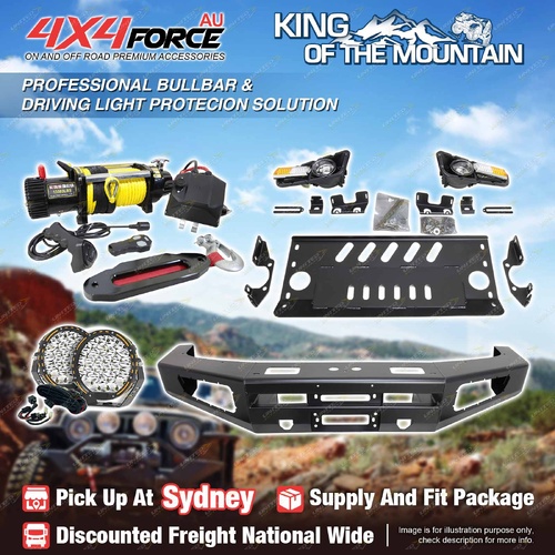 Ultimate Guard No Loop Bullbar Lights Winch for Toyota LandCruiser 79 Series SYD