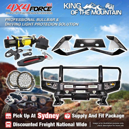 Premium Armor 3 Loop Bullbar Lights Winch for Toyota Landcruiser 200 07-15 SYD